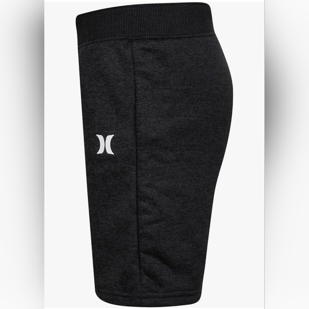 Hurley Shorts Black Heather Pull On Solar French Terry Quick Dry Boys Size 4 NEW - Picture 5 of 15